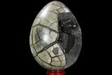 Septarian Dragon Egg Geode - Black Crystals #108067-2